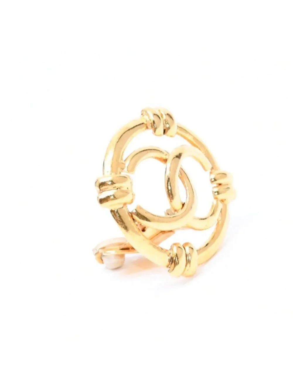 Chanel Earrings CC Logo 93 Gold